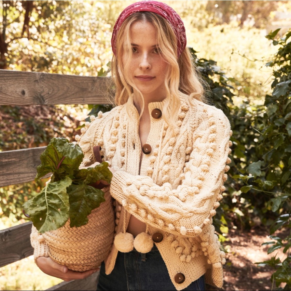 Doen Pomme Cotton Cardigan in cream